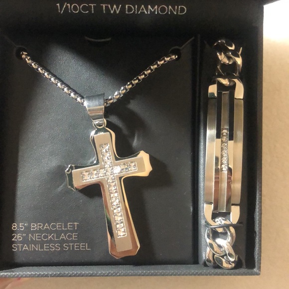 American exchange premium Diamond -men’s bracelet & Necklace - Picture 9 of 15